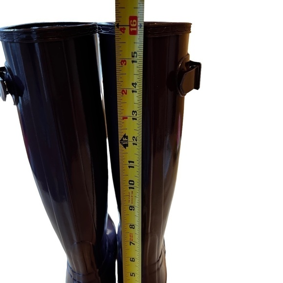 HUNTER Women's Original Adjustable Gloss Wellington Tall Rain Boots NWOT - Picture 5 of 9
